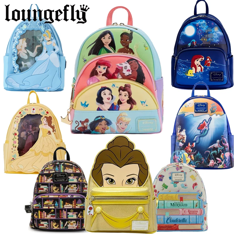

Loungefly Princess Series Manga Style Animated Collage Collection Mini Backpack