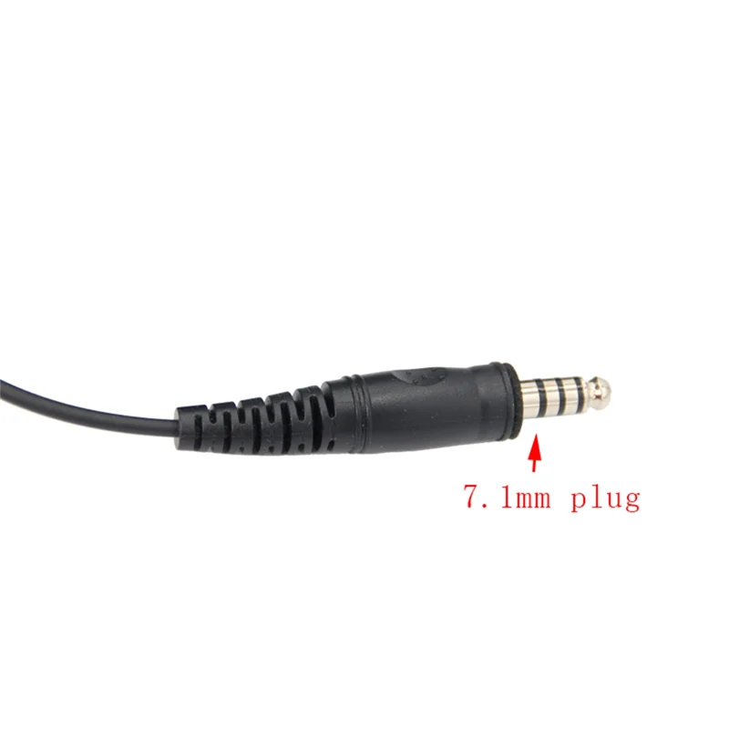 -ABAB U174 Cable Extension 7.1Mm Plug Extend For U94 PCI PTT Adapter TAC-SKY Headset Walkie Talkie U-174 NATO Conversion