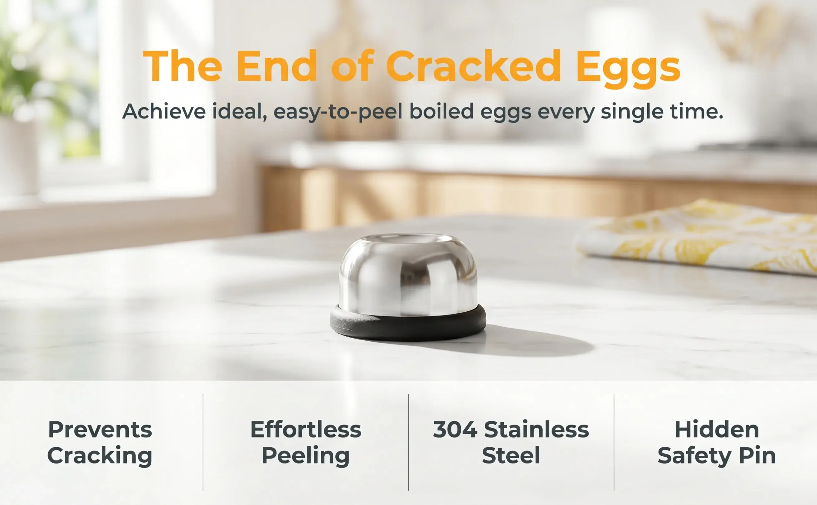 Heavy-Duty Stainless Steel Egg Piercer Egg Puncher for Boiled Eggs Removal Compact Design Easy Clean Long-Lasting