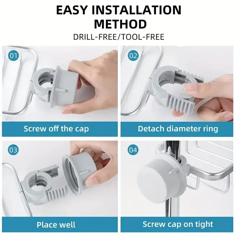 صنبور المطبخ الإسفنج دعامة من الفولاذ المقاوم للصدأ دش رف صندوق الصابون بالوعة تخزين الرف لتخزين الحمام إسفنجة مطبخ فرشاة الصابون