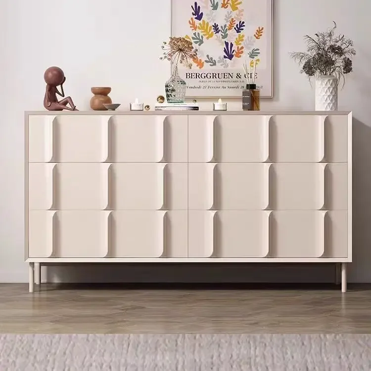 

-for Modern Cream Sideboard Cabinet Wooden Storage Art Decoration Restaurant Kitchen Living Room Home Furniture Sideboard