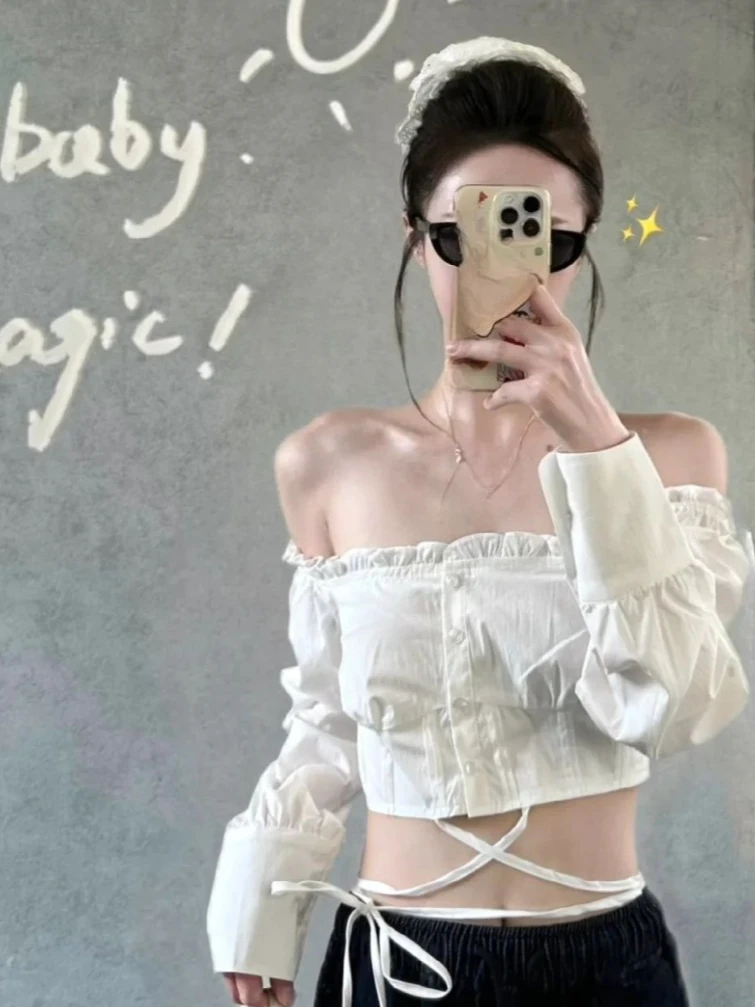 Blouse Women's Elegant and exciting and Multi-Functional】Compatible Off the shoulders, fashion Spring 2026 New, trending the sale, Casual