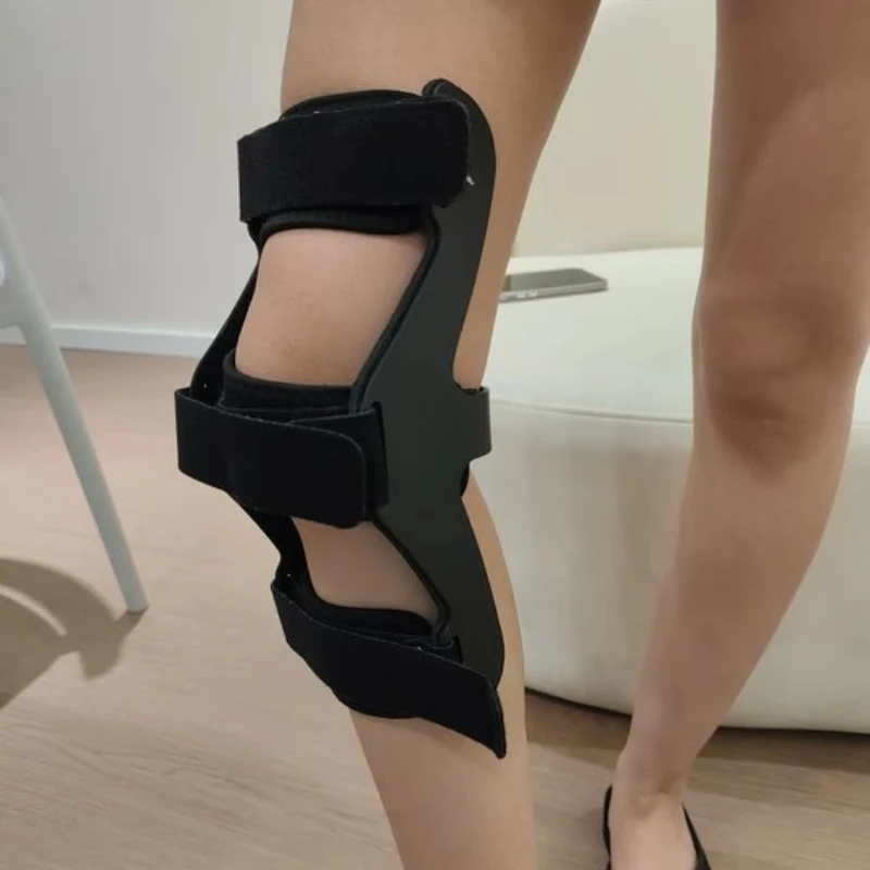 Knee Joint Fixation Brace Hyperextension Orthosis with Posterior Arch Assist Device for Hemiplegia Knee Leg Recovery Stabilizers
