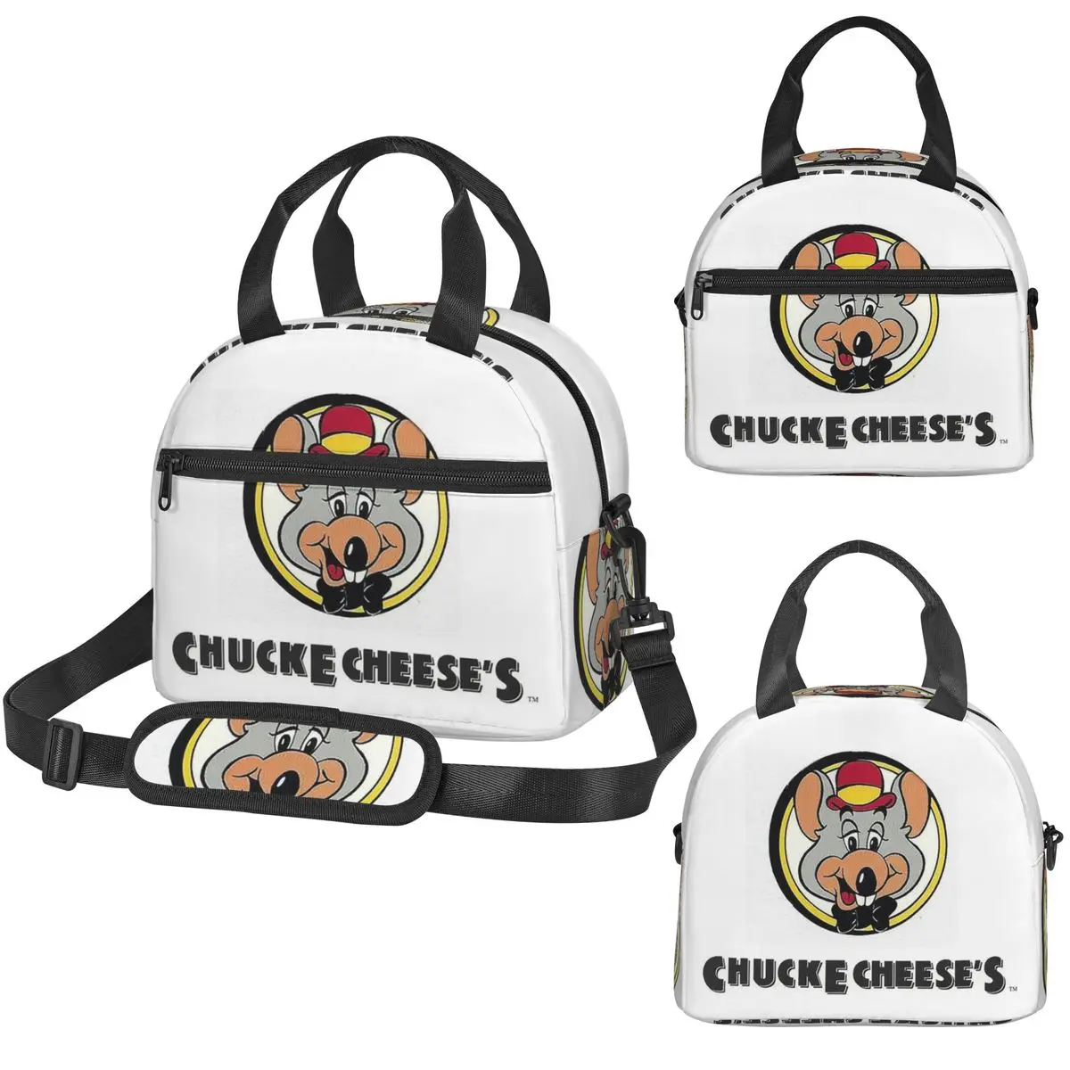Chuck E Cheeses Pizza Time Theater - Bolsa térmica para el almuerzo para mujer, para oficina, caja térmica, bolsa térmica portátil para el almuerzo