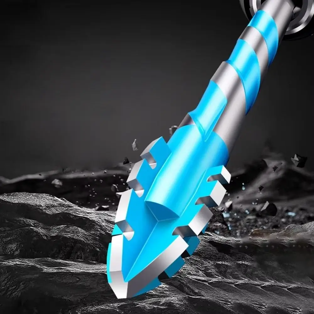 Set di punte per piastrelle triangolari a quattro taglienti Apri foro ad alta durezza Trapano eccentrico Foratura di precisione Punta da trapano per piastrelle da 6/8/10/12mm