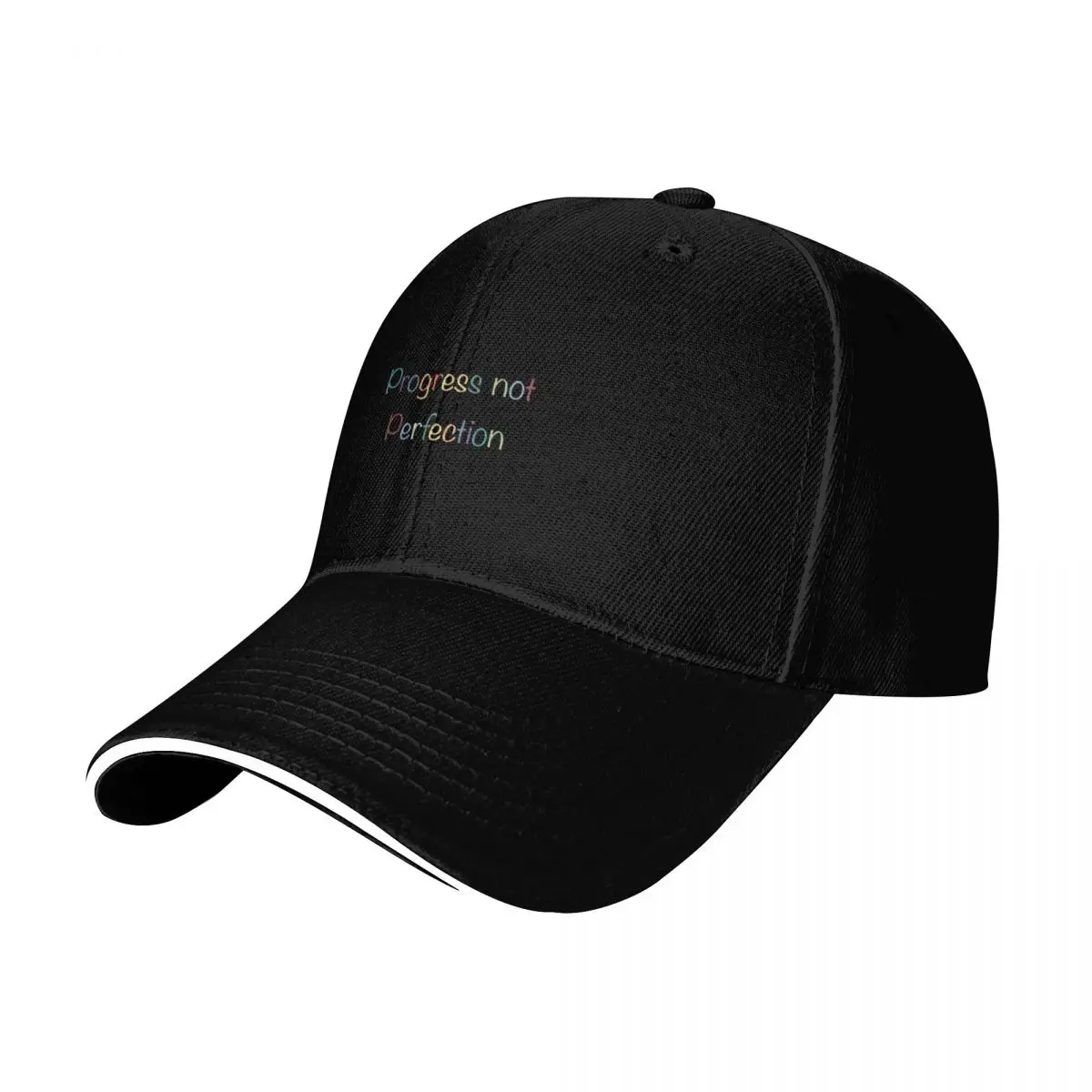 Progress not perfection Baseball Cap Lightweight Packable Gift for Him Her Casual Daily Wear