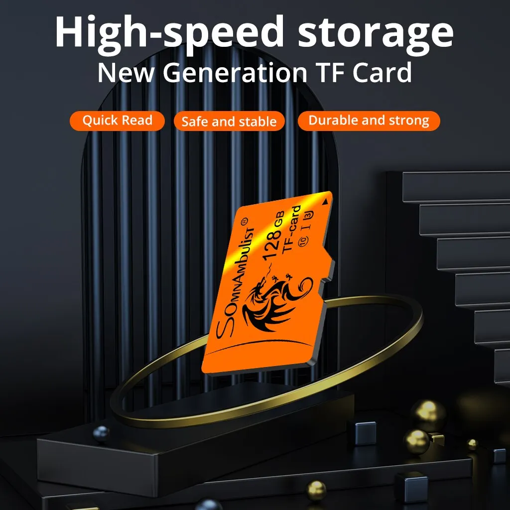 SomnAmbulist High Speed Card 128GB A1 for Mobile TV Memory Card 64GB U3 TF Card 16GB Mini SD Card 32GB U1 Memory Card 8GB C10 image 2