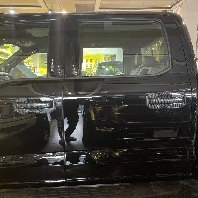 

For Ford F150 F-150 2021 2022 2023 ABS Door Handle Cover Door Bowl Frame Trims Protective Sticker Car Styling Accessories
