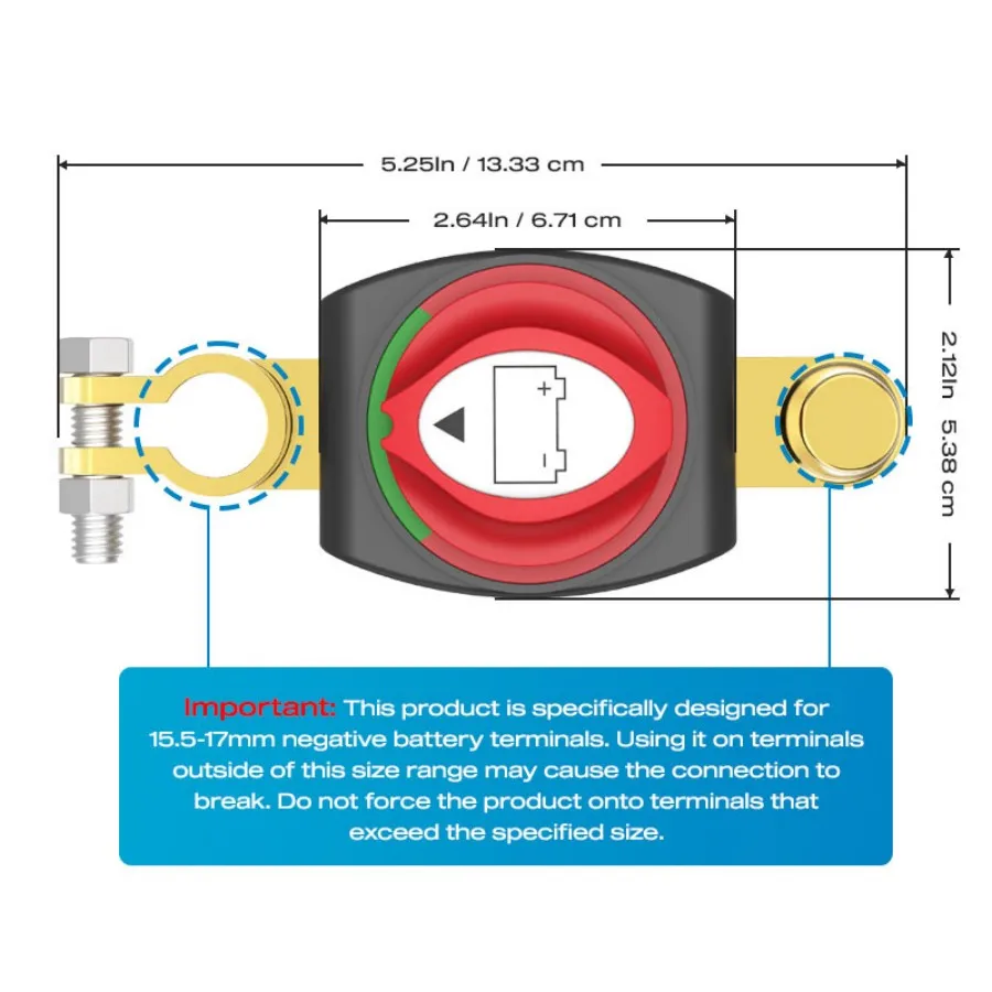 12-48V Battery Disconnect Switch, On/Off Battery Isolator Power Cut Master Isolator Circuit Breaker Parts For Car/Rv/Boat