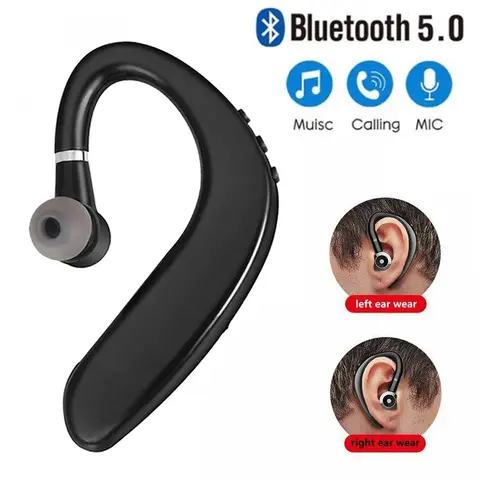 S109 무선 블루투스 헤드셋 단일 귀 왼쪽 및 오른쪽 귀 착용 iPhone 용 귀 장착형 Samsung Xiaomi Phones In-ear 이어폰