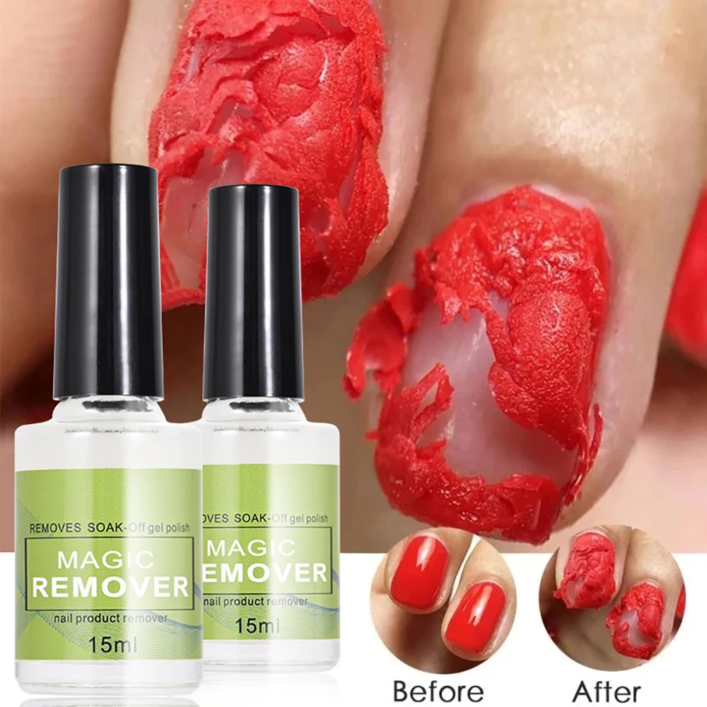2min profissional removedor rápido unha polonês gel 1 * engarrafado magia rapidamente remover escova gel fácil de remover uv gel mágico & * &