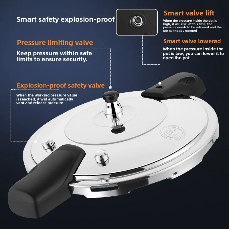Mini Pressure Cooker 2 Person, Small Pressure Cookers, Micro-pressure Soup Pot, Stainless Steel Gas Pressure Cooker 2 Liters