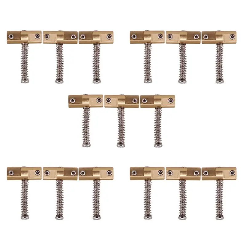 ABUE-Guitar Compensated Bridge Brass Saddles Set 10.8Mm Style Bridge Saddle For TL Style 6 Strings Electric Guitar Part,15Pcs