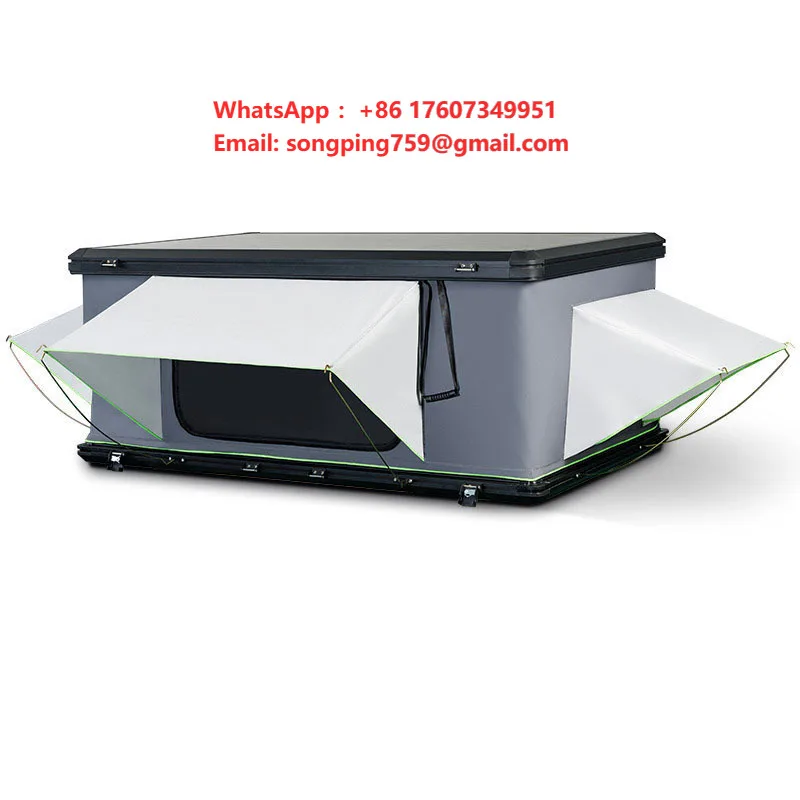 Hydraulic Automatic SUV Car Camping Tent - Aluminum Alloy Support Roof Top Tent - Waterproof 4-Season Hardshell RTT With Ladder
