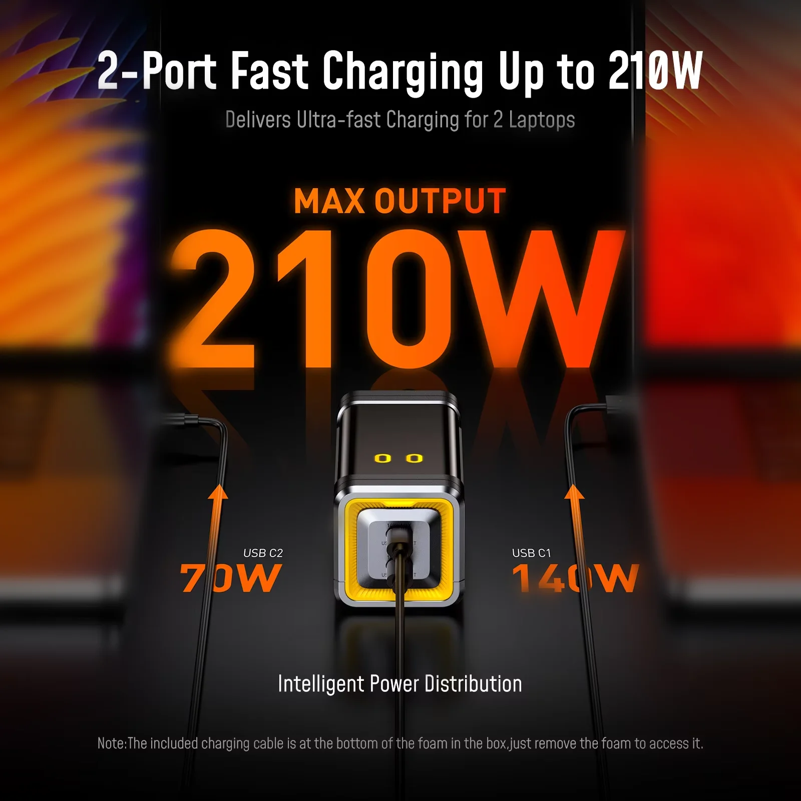 The FUTURE STARSHIP PRO PD 3.1 210W 10,000mAh Power Bank with 140W USB-C to USB-C Cable