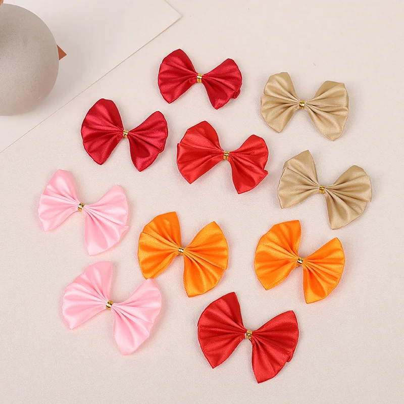 

20Pcs polyester ribbon bow 7X6CM tie small bow handicraft Christmas party decoration accessories