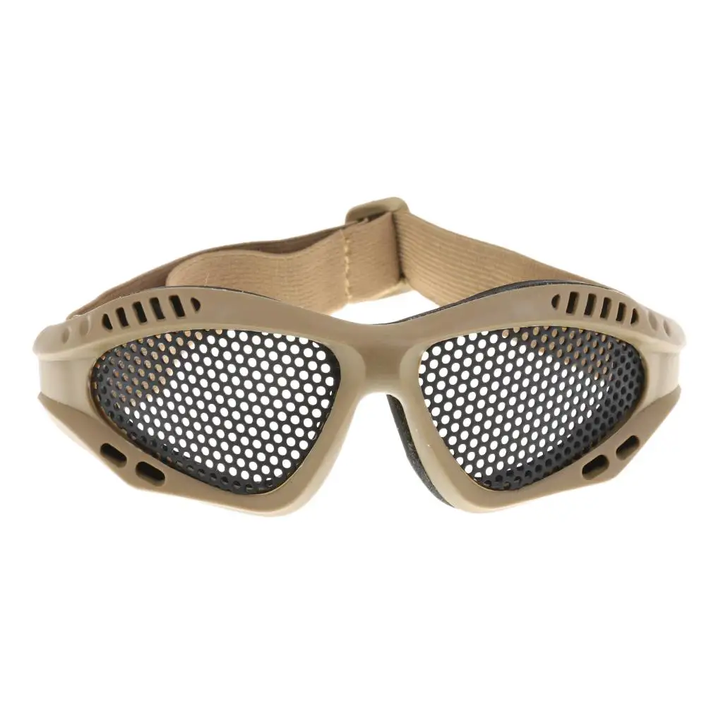 

Tactical No Fog Wire Mesh Goggle Adjustable Glasses Eye Protect