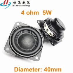 2pcs 40MM 45mm Mini Audio Portable Speakers 16 Core 4 Ohm 5W 10W 4ohm Full Range Speaker Rubber Side NdFeB Magnetic Speaker