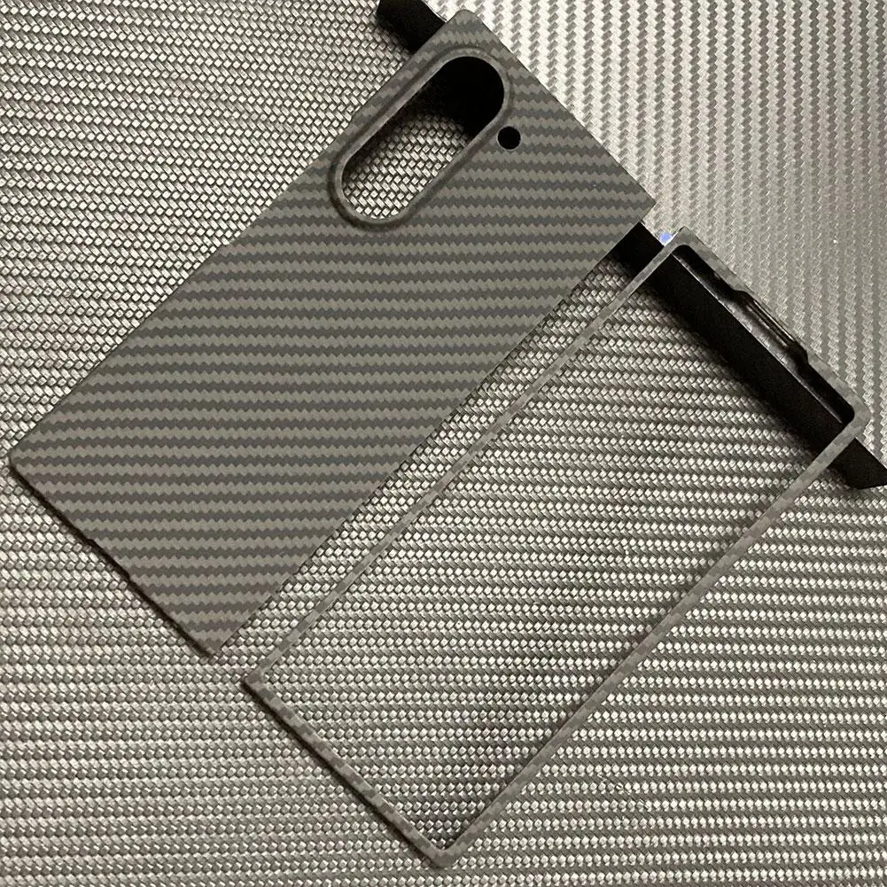 

1pc Aramid Fiber Lightweight Ultra-thin Mobile Phone Case For Samsung Z Fold 6 Carbon Fabric Fiber Phone Cover Shell A7A7