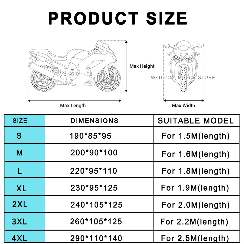 Motorcycle Cover UV Protection Dustproof Snowproof Outdoor All Years Motorcycle Waterproof Cover For Ducati Multistrada 1200