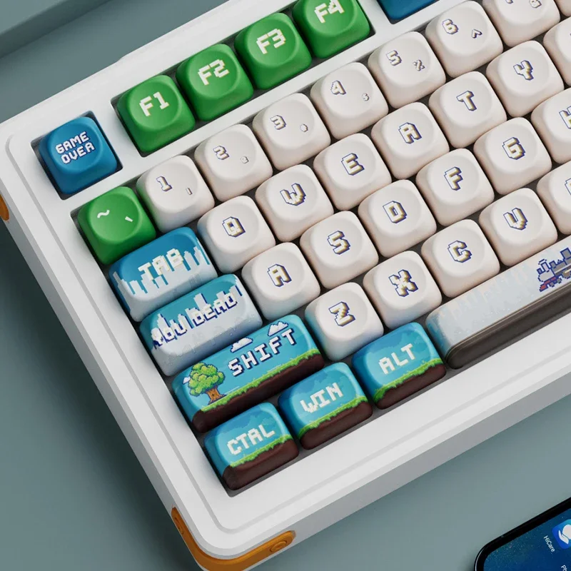 

Sublimation keycaps All five-sided 16Bit small round pixel mechanical keyboard keycaps Original