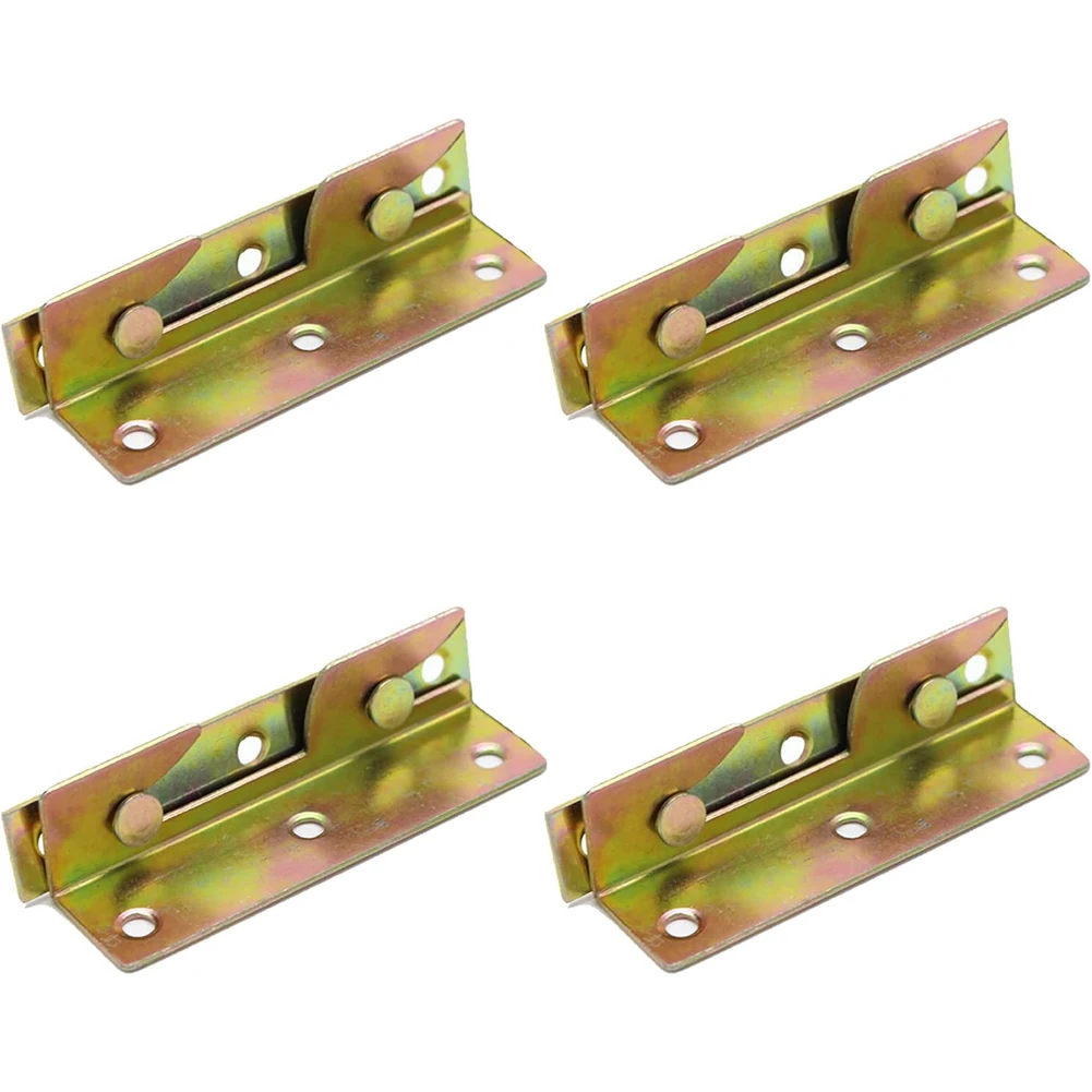 

4 Sets Non-Mortise Bed Furniture Hinge Fixing Connector Bed Rail Bracket For Insert Accessories Bed Pendant Thickening,Reinforce