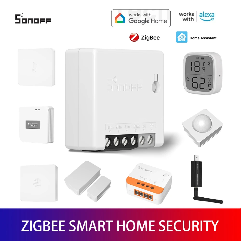 SONOFF Zigbee ZBBridge Smart Home Control With Wireless Switch/ Temperature Humidity/ Motion/ Door Sensor For Alexa Google Home