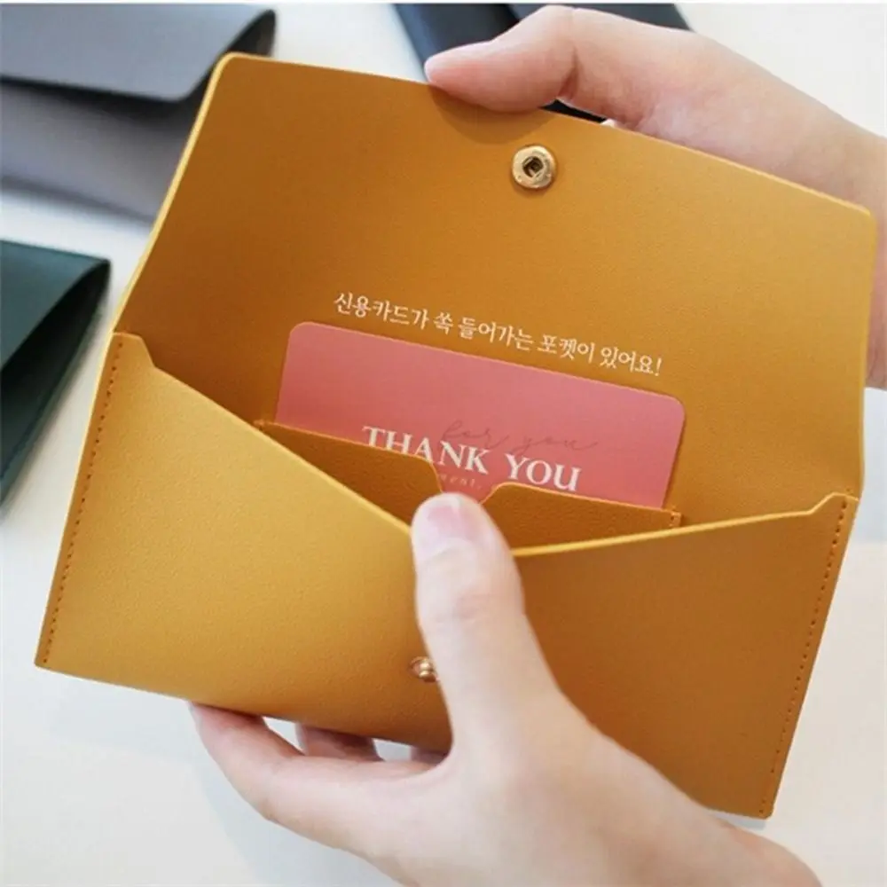 

Korean Style Envelope Wallets Simple PU Leather Portable Change Bag Multifunctional Coin Purse Women Long Clutch Bag Women