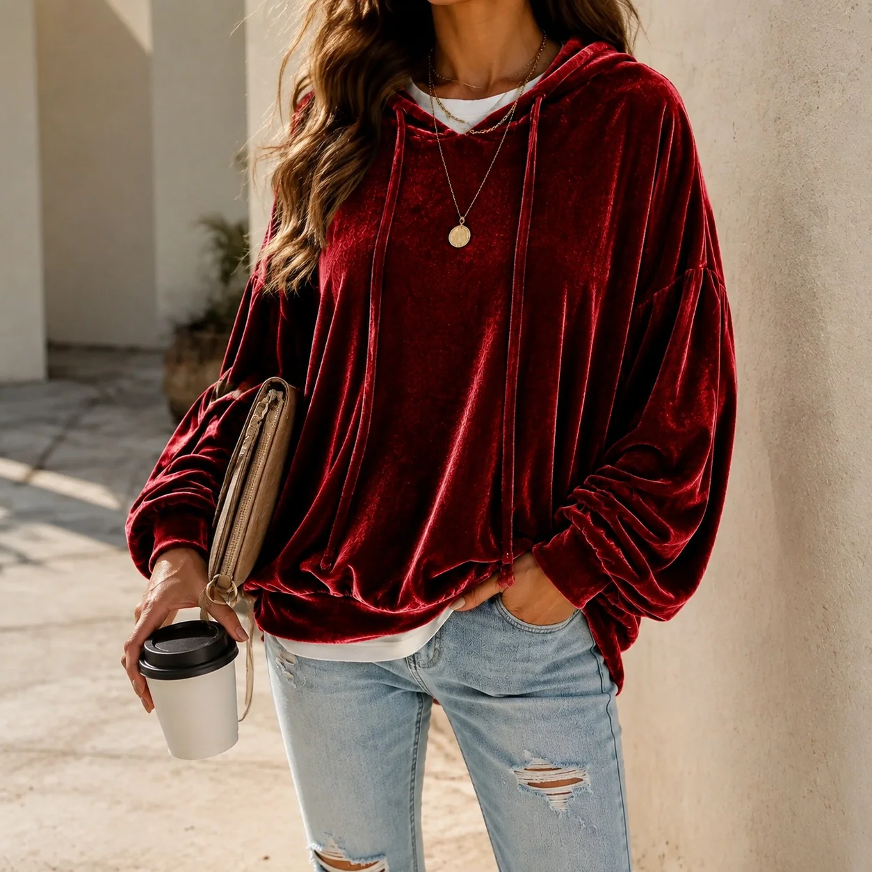 Hooded Long Sleeve Hoodie Regular Length Japanese Korean Casual with Standard Length Autumn Pullover Regular Sleeve Women Hoodie