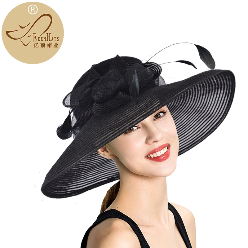 Womens Wholesale Fashion Fancy Promotion Church Hat with Flower S10-3951