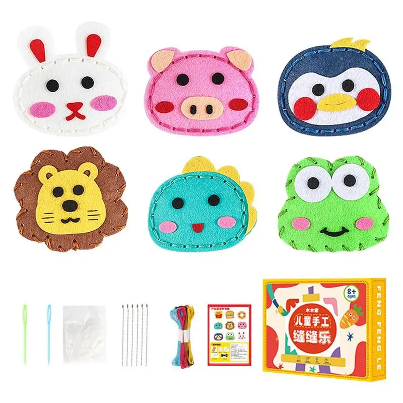 Children Sewing Kit Kid Sewing Craft Kits Dinosaur Bunny Animal Christmas Educational Toys Learning Toys Fun Craft Set for Boys