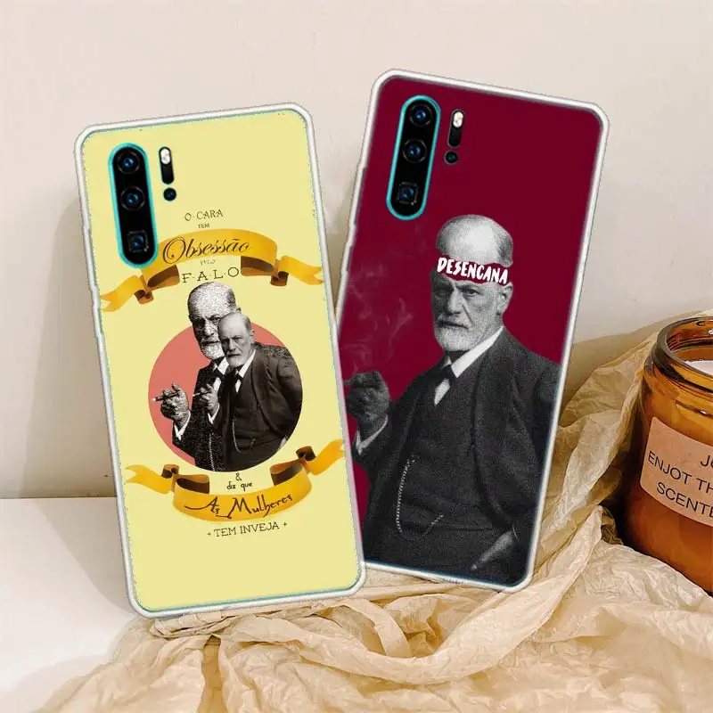 Sigmund Freud founder of psychoanalysis Phone Case For Huawei P50 Pro P40 P30 Lite P20 P10 Coque Mate 10 Lite 20 30 40 Pro Cover