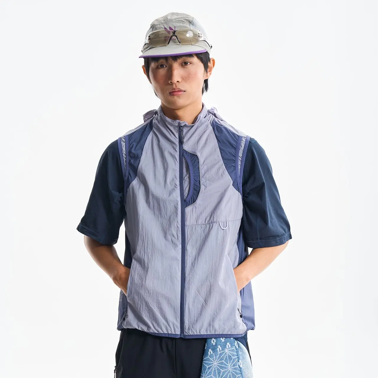 Outdoor Sports Quick Dry Foldable Hat Vest Men Women Biker Cycling Running Lightweight Cargo Vest Sleeveless Jacket Waistcoat