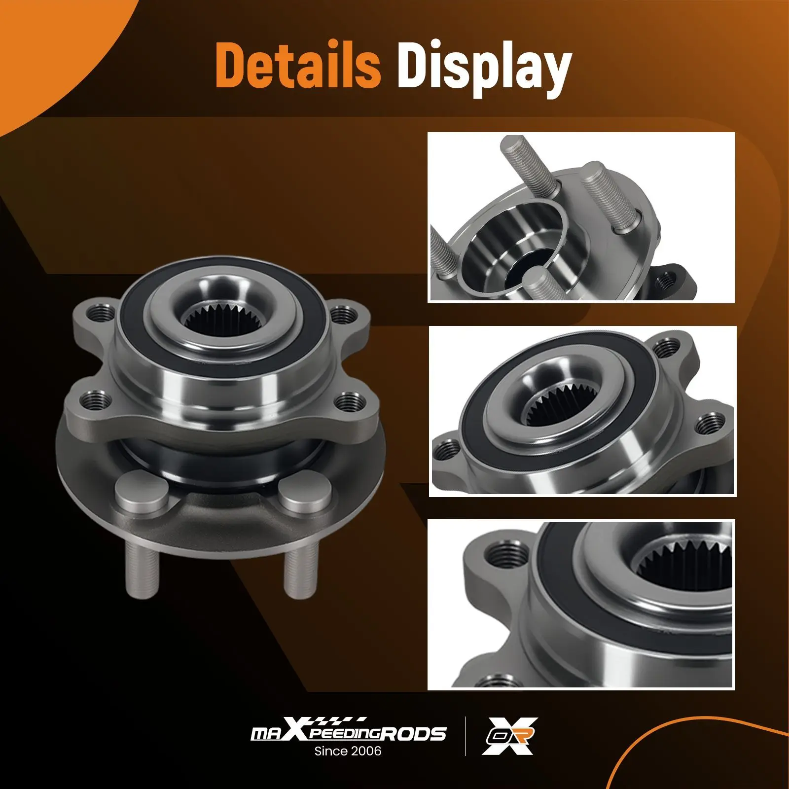 2pc Front Wheel Hub Bearing for Ford Edge/Fusion Sport 513394 E1GZ1104H