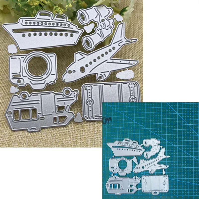 Camera Men\'s Travel Frame flower metal cutting dies Scrapbooking paper craft knife mould blade punch template Embossing stencils