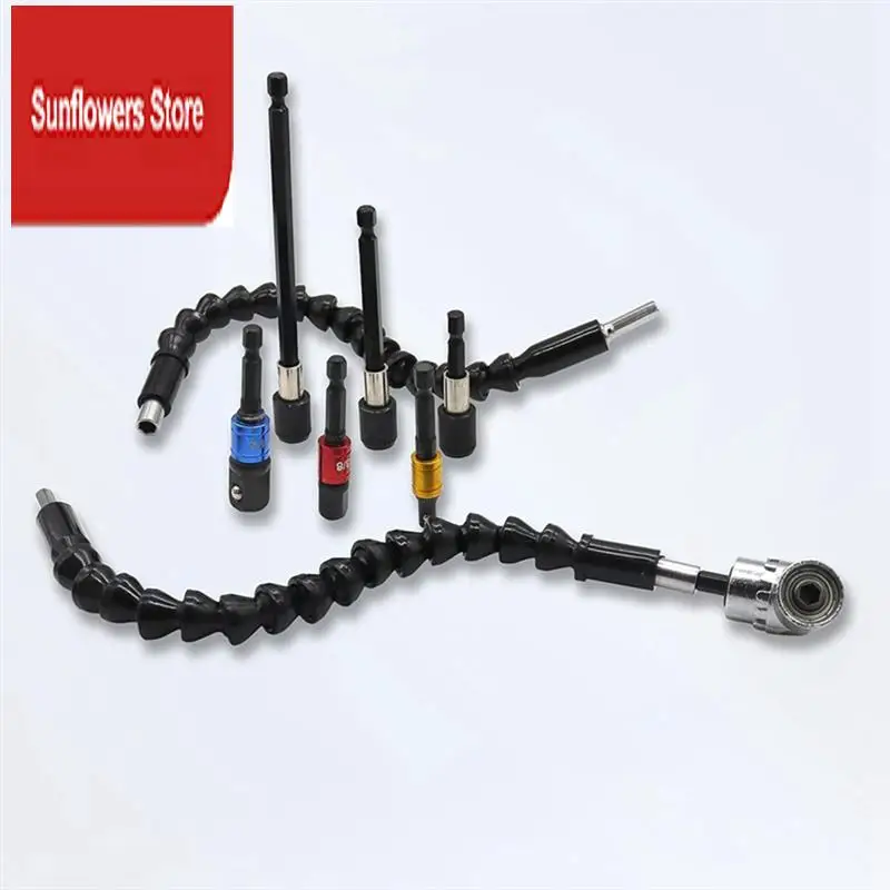 

Flexible Drill Bit Extension Set 8Pcs, Hex Shank 105°Right Angle Drill Bit Attachment Set Kit Universal Socket Adapter