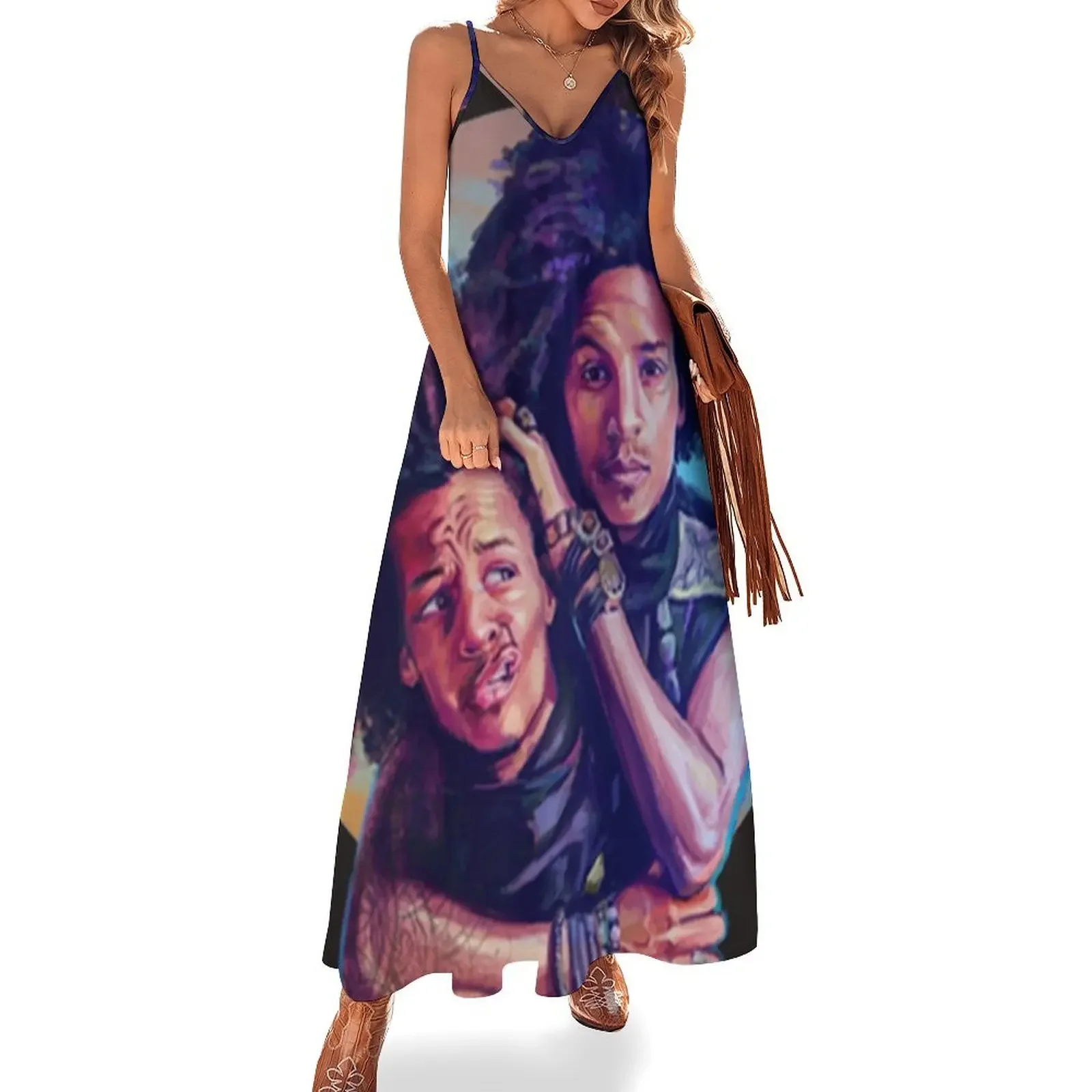 Les Twins World Top Dancers Sleeveless Dress Women's summer suit Elegant gowns