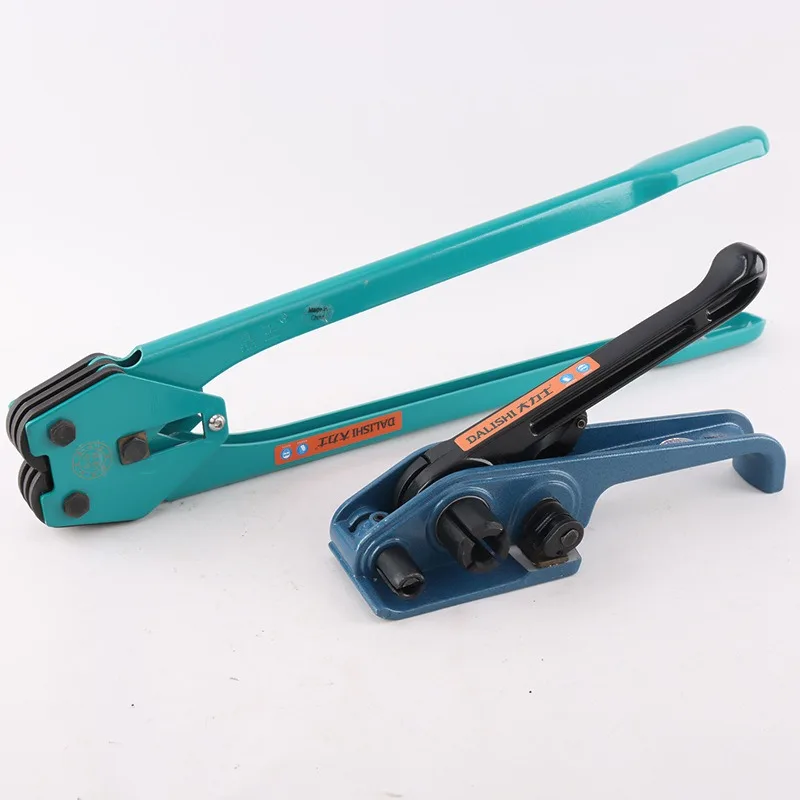Manual PET Steel Strapping Tool Convenient Heavy-Duty Tensioner Cutter Labor-saving Pallet Bundling Shipping Packing Tool
