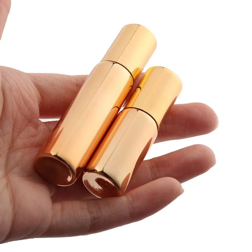 5/10ML Essential Oil Empty Bottle with Roller Ball Massager Travel Portable Perfume Cosmetic Cream Container Refillable Bottle