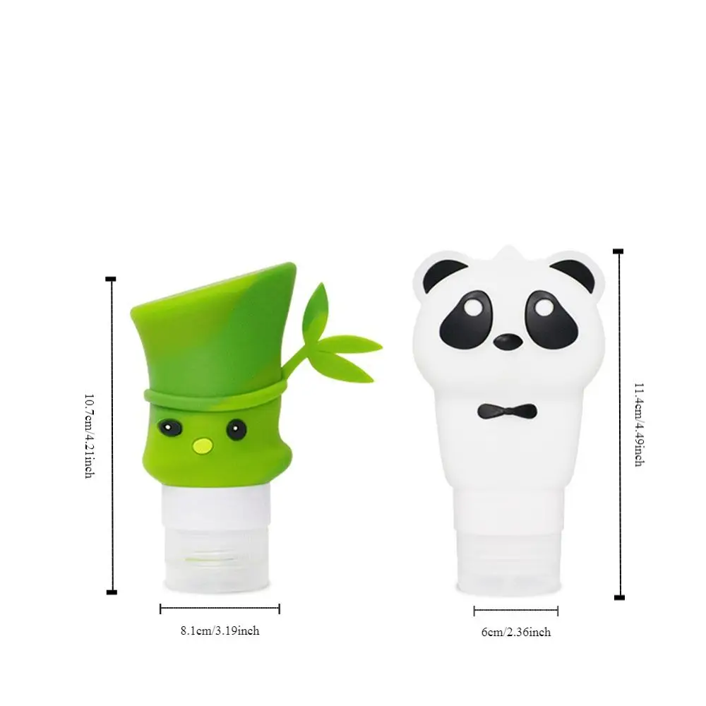 Press Panda Cosmetic Sample Organizer Leakproof Emulsion Bottle Panda Travel Bottle Soft Sub-Bottling Silicone Dispenser Daily