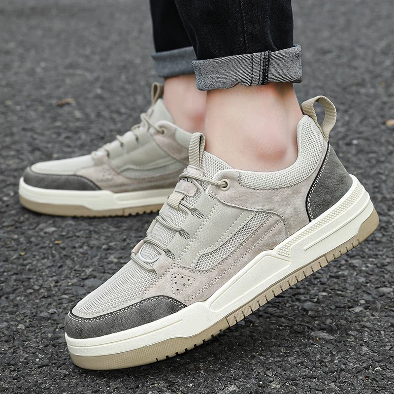 

Мужская противоскользящая повседневная обувь, модная износостойкая кожаная спортивная обувь, мужские кроссовки Botines Para Hombres Zapatillas, мужские