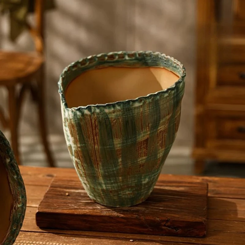 Ceramic Vase Retro Flower Pot Ornament Ваза Белая Керамическая В Скандинавском Стиле تحف كبيره للمنزل Floreros Altos Room Decor