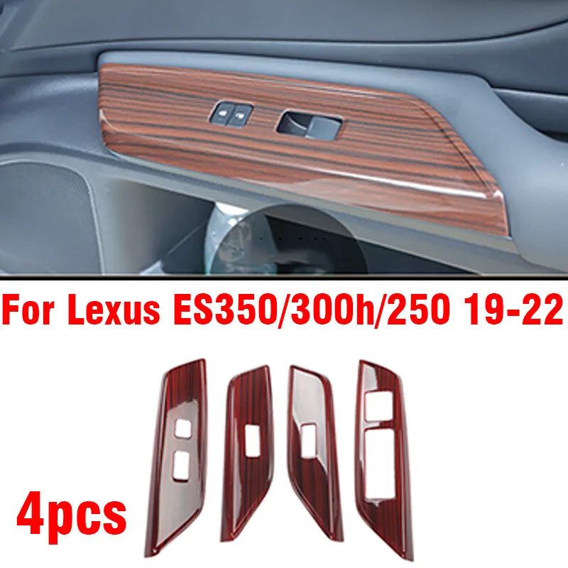 

Для Lexus ES350/300H 2019-2022 под дерево ABS внутренняя крышка панели переключателя окна 4x