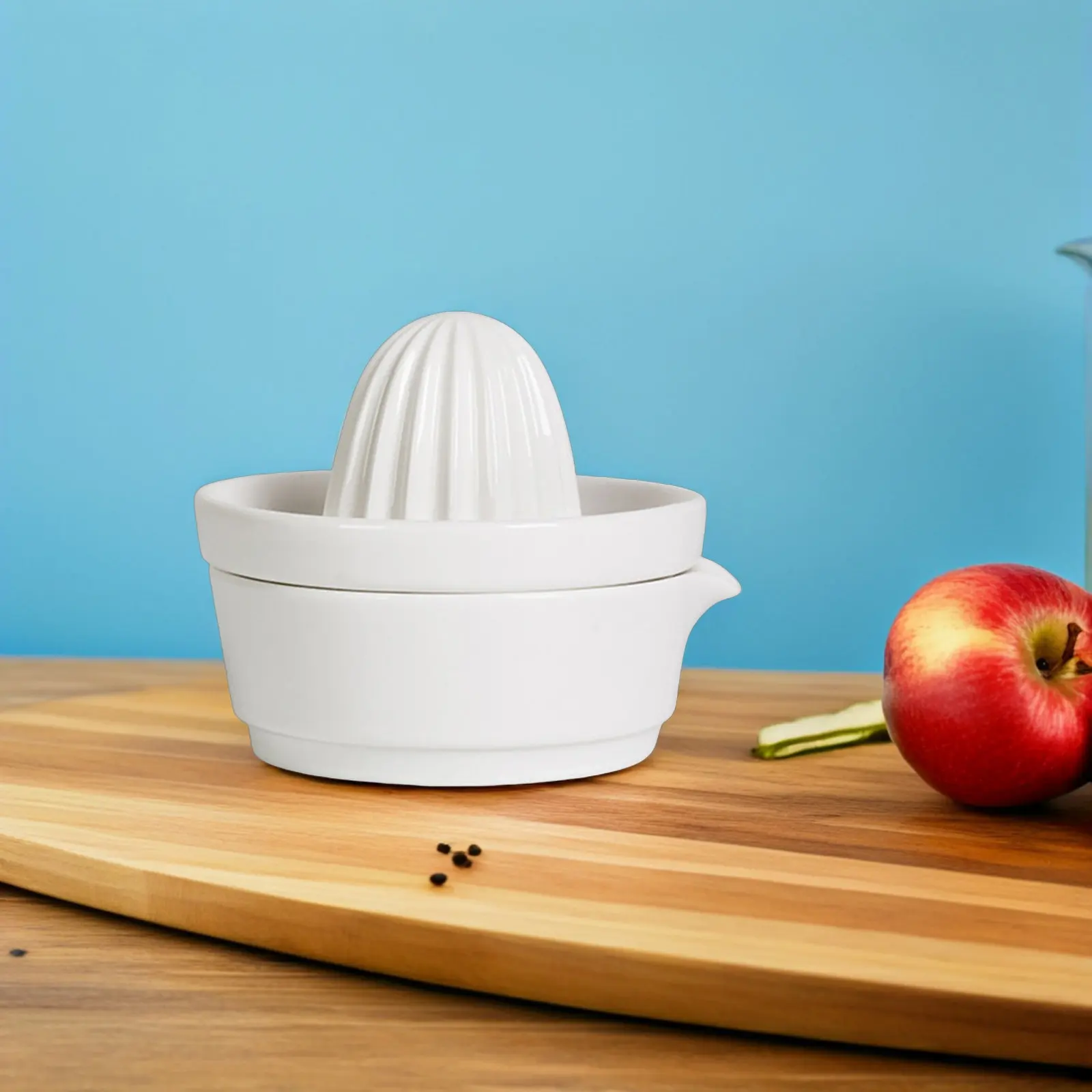 

1Pcs Manual Juicer Made of Premium Ceramic Simple Design Labor-Saving Fruit Squeezer Portable Compact Orange Squeezer for Home