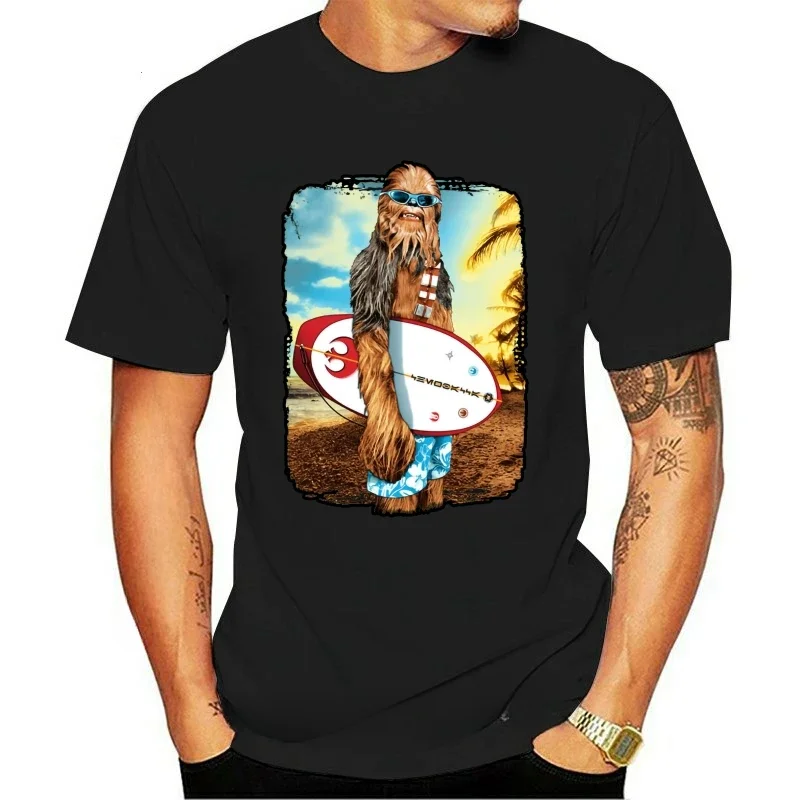 Fan Gift Size S-Xxl High Quality Casual Printing Tee Shirt New Wookie Chewbacca Chewi  Surfing T-Shirt Men Clothing Summer Funny