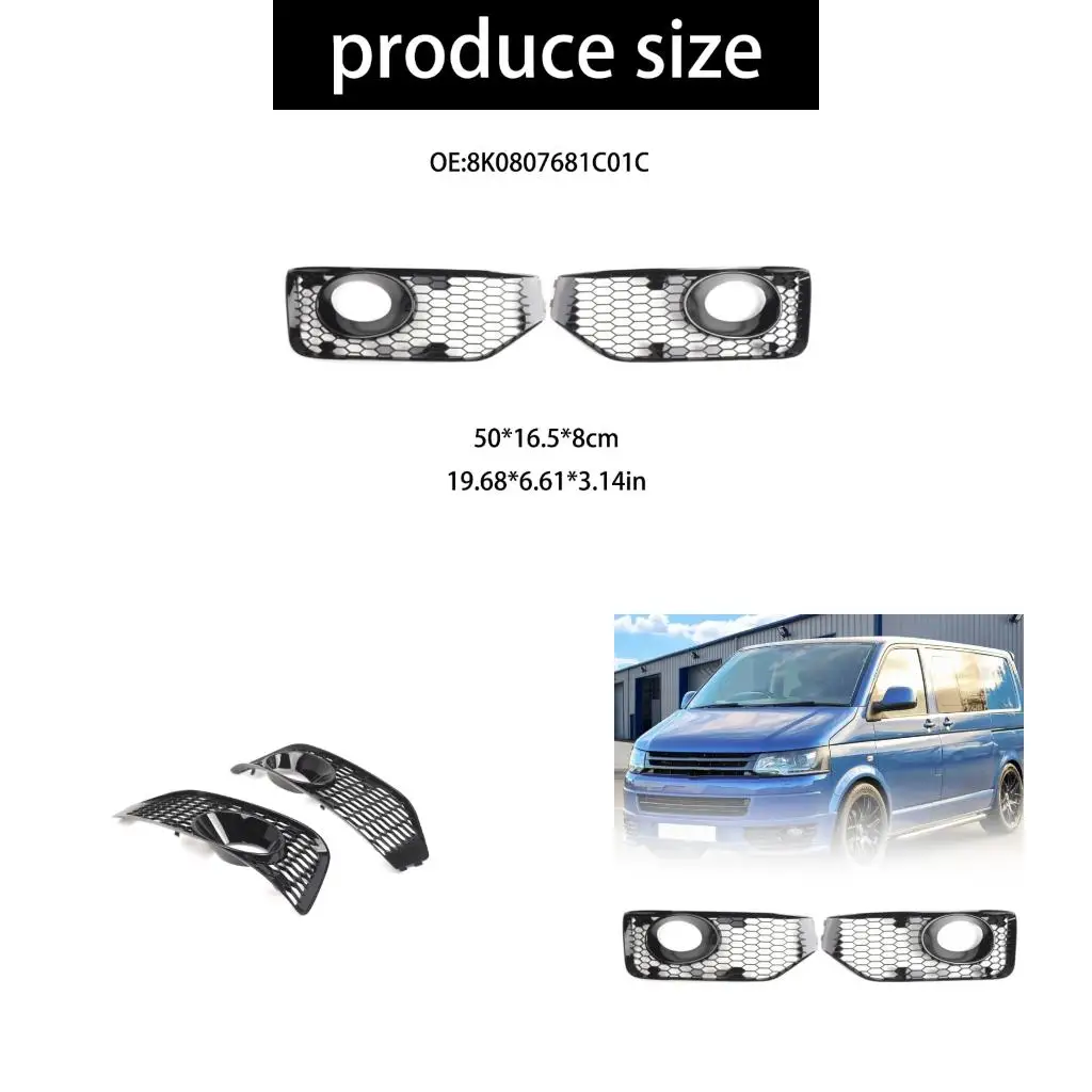 

1 пара замена Fog Light Grille 8K0807681C01C Бампер для туманного светового покрытия