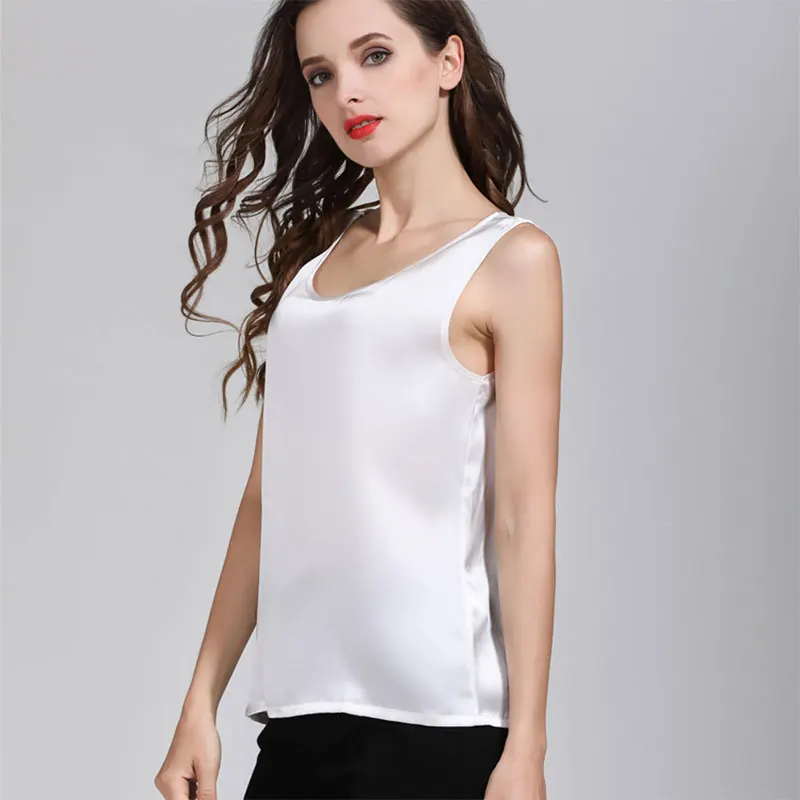 Quality 100% Pure Silk Classical Tank Top Camisole Sleeveless Vest Shirt YM005