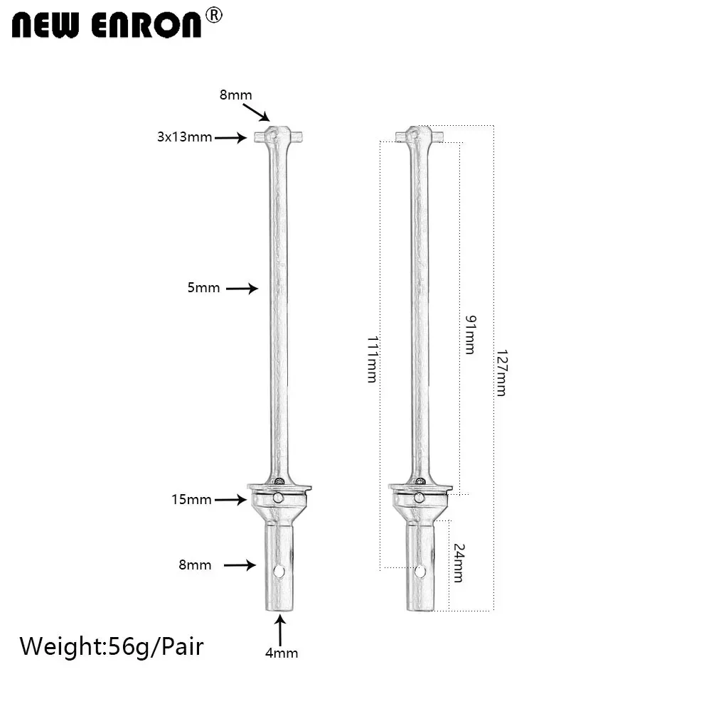 Eixo traseiro dianteiro de aço CVD Eixo de transmissão AR310455 AR310456 para carros 1/7 1/8 RC Arrma 6S TYPHON INFRACTION LIMITLESS MOJAVE