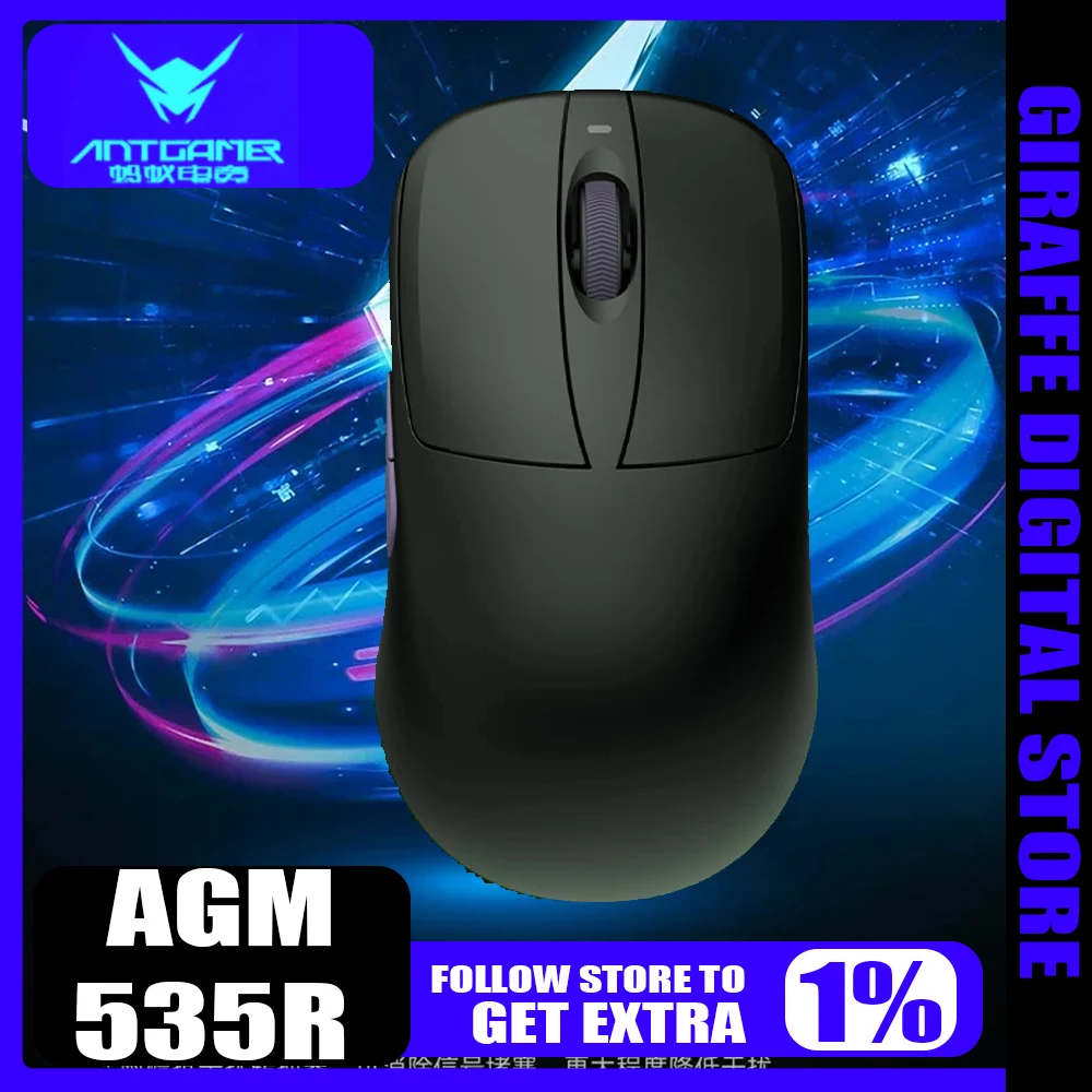 ANTGAMER AGM535R Wireless Mouse PAW3950 8K Three Mode Lightweight E-sports Gaming Mouse Customized Low Delay PC Gamer