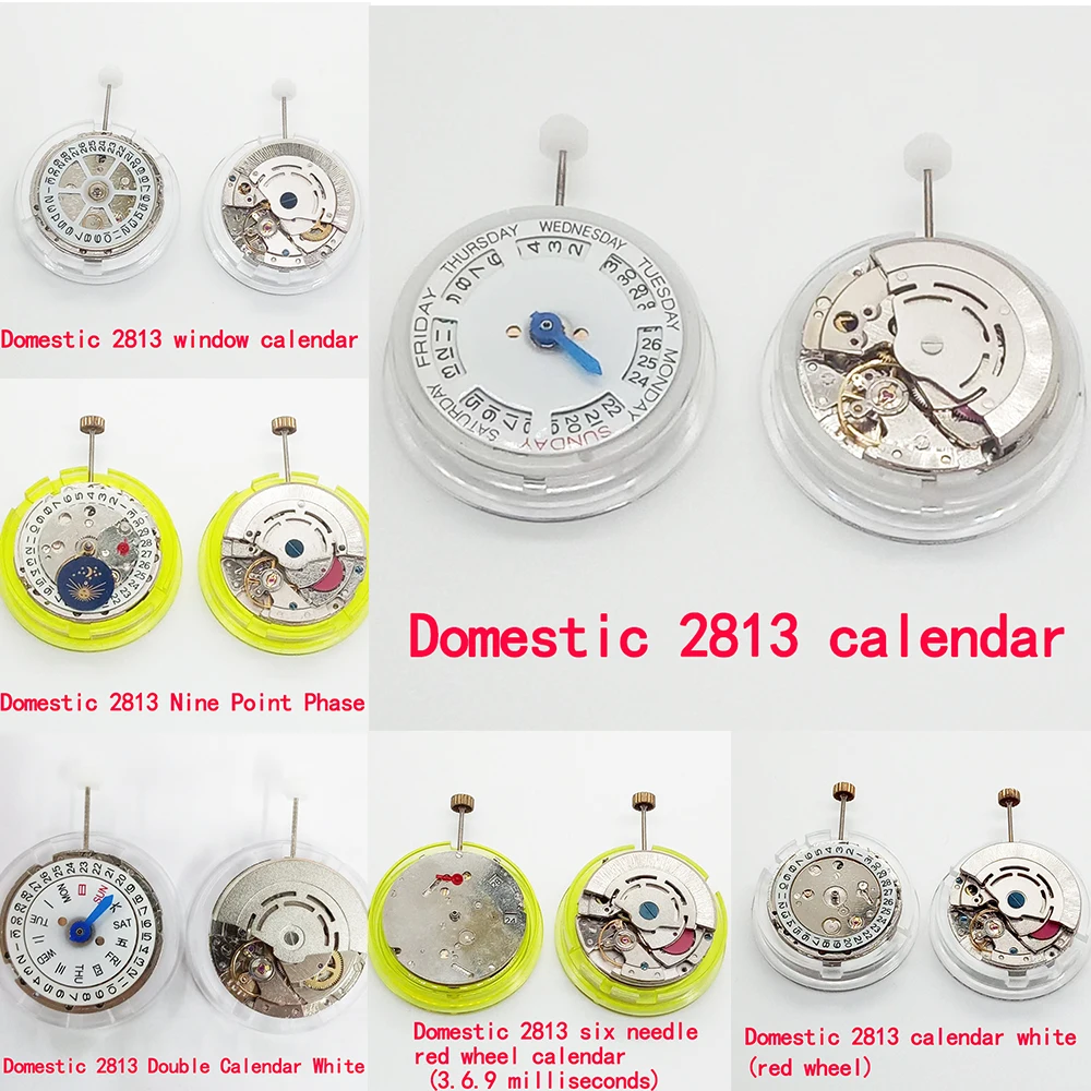 

2813 Movement White Mechanical Automatic Watch Movement Single calendar high accuracy For 8205 2813 Watch Movement Repair parts